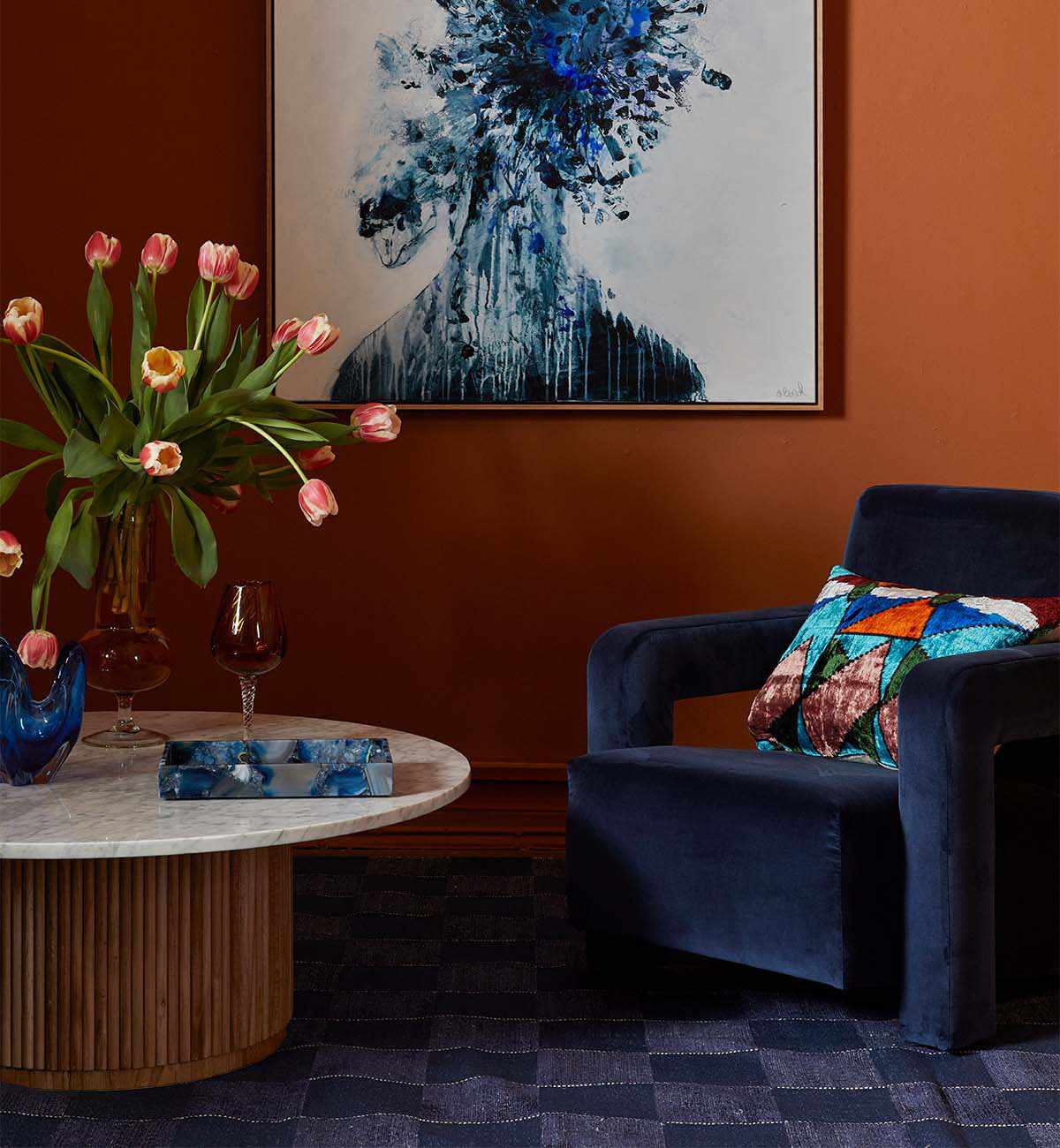 Betsy Armchair In Oxford Velvet - Image 2