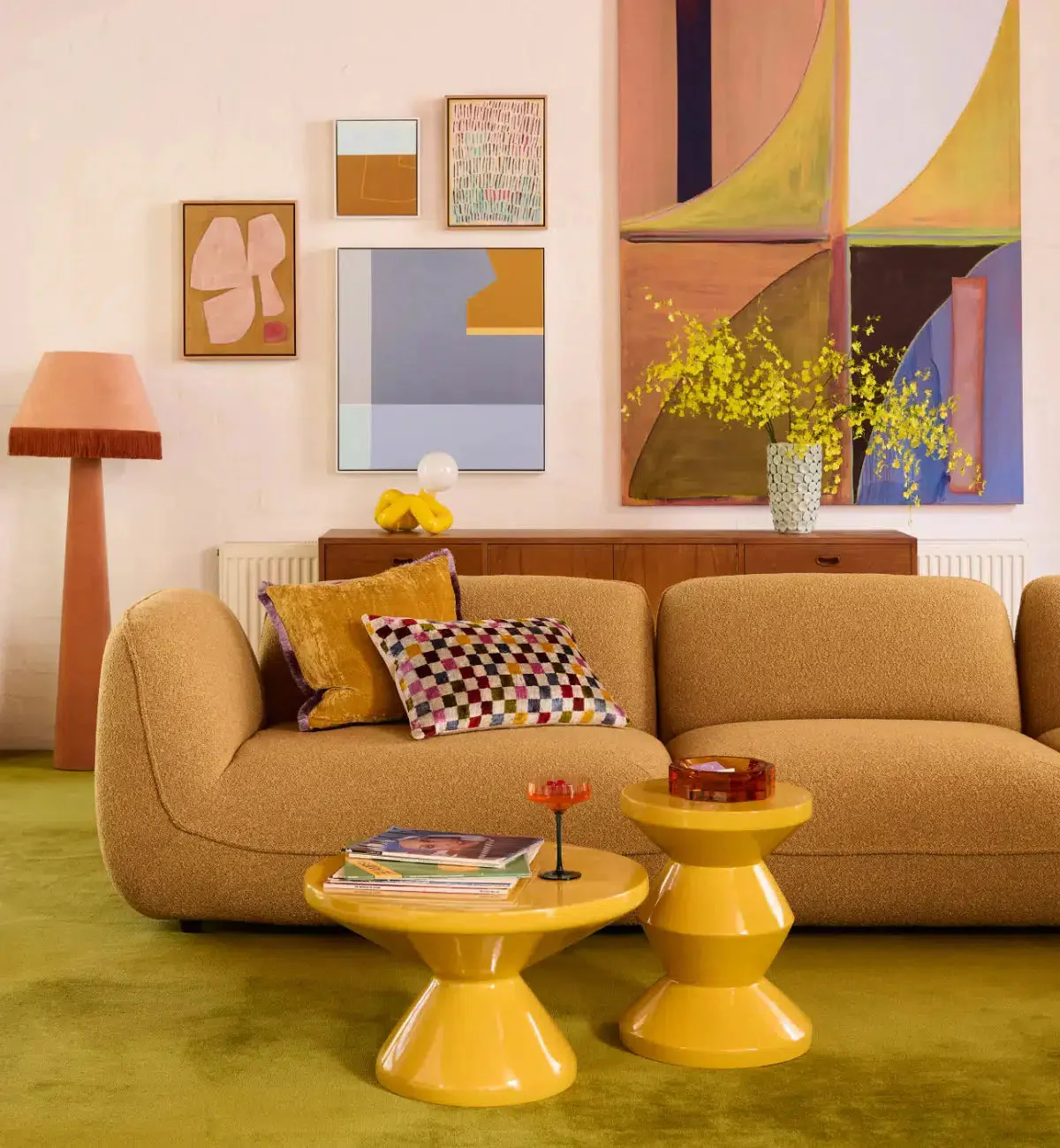 Brady Floor Lamp In Apricot - Image 5