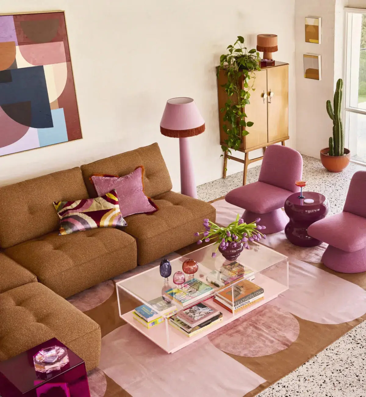 Brady Floor Lamp In Lilac - Image 3