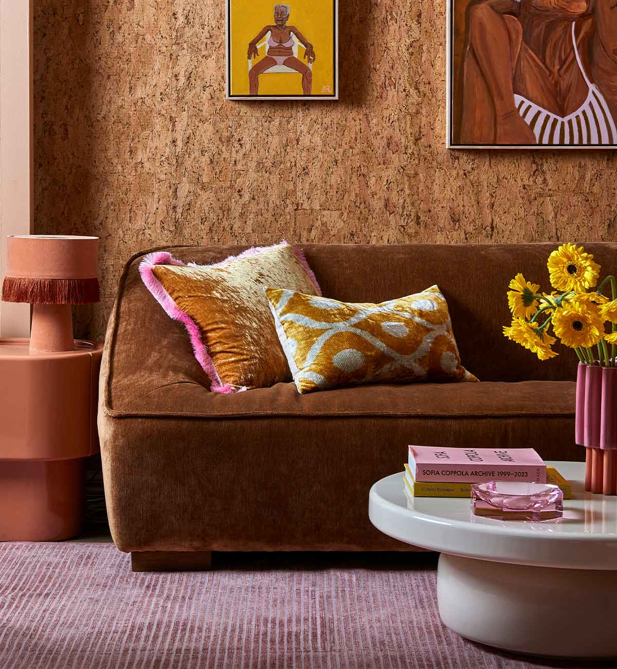 Brady Table Lamp In Apricot - Image 3