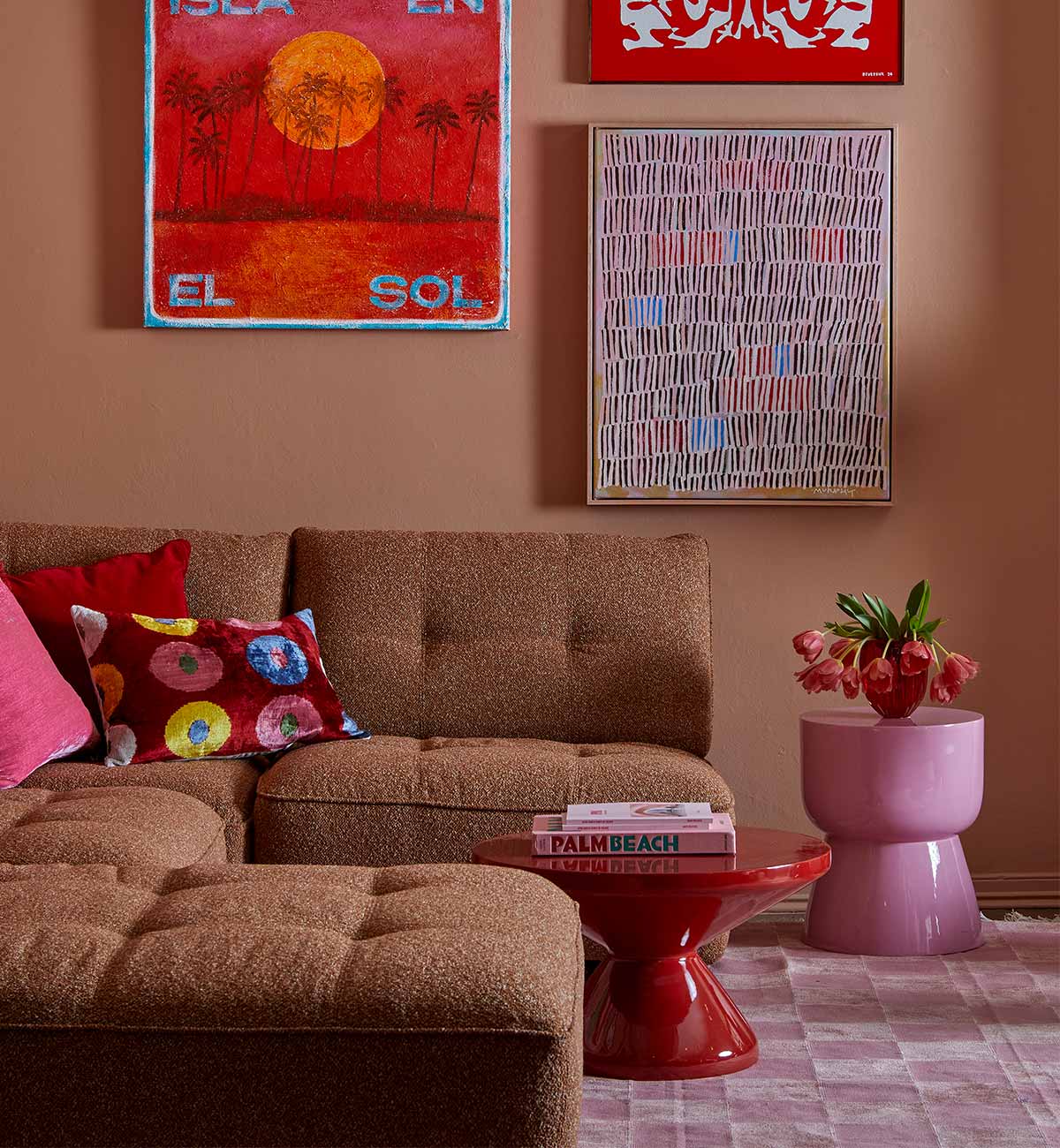 Button Coffee Table In Rosa - Image 5